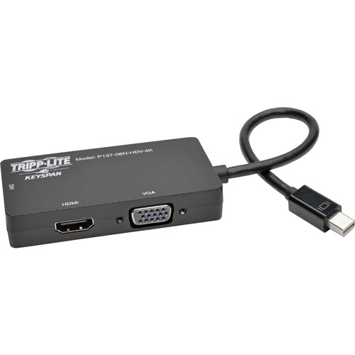 Tripp Lite Converter Adapter, mDP 1.2 to VGA/DVI/HDMI, All-in-One