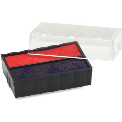 Trodat E4850L Replacement Ink Pad - 1 - Red, Blue Ink - Plastic