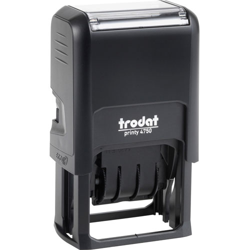 Trodat Ecoprinty 5-In-1 Date Stamp - Date Stamp - 10000 Impression(s) - Black, Red - Recycled - 1