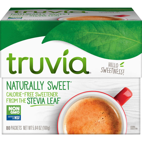 Truvia Natural Sweetener, 1 Gram/Pk, 80/BX, White