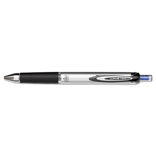 Uni-Ball 207 Impact Retractable Gel Pen, Bold 1mm, Blue Ink, Black/Blue Barrel