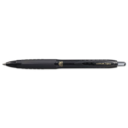 Uni-Ball 307 Retractable Gel Pen, Micro 0.5mm, Black Ink/Barrel, Dozen
