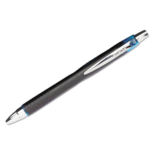 Uni-Ball Jetstream Retractable Ballpoint Pen, 1mm, Blue-Black Ink, Black Barrel