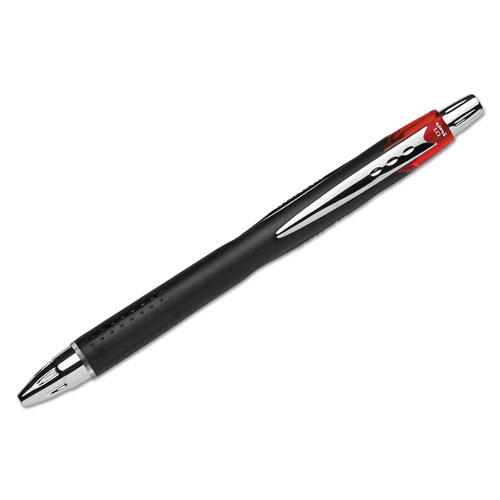 Uni-Ball Jetstream Retractable Ballpoint Pen, Bold 1mm, Red Ink, Black Barrel