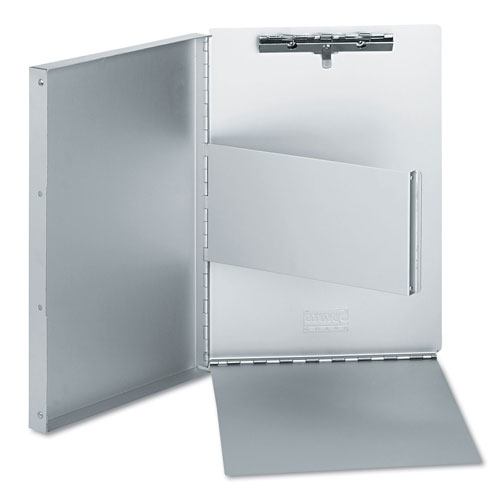 Universal Deluxe Aluminum Document Box, 0.4" Clip Capacity, Holds 8.5 x 11 Sheets, Aluminum