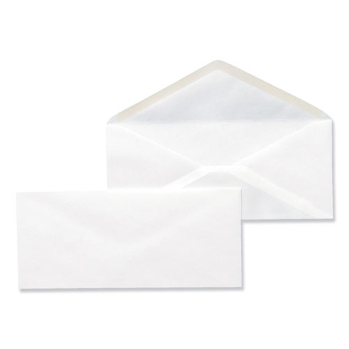 Universal Open-Side Business Envelope, #10, Monarch Flap, Gummed Closure, 4.13 x 9.5, White, 500/Box