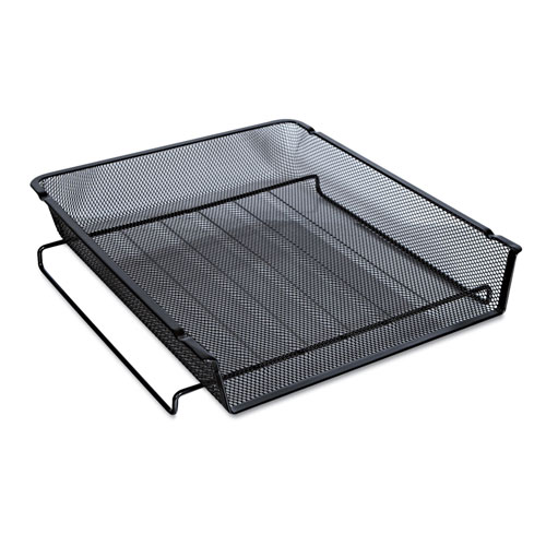 Universal Deluxe Mesh Stackable Front Load Tray, 1 Section, Letter Size Files, 11.25" x 13" x 2.75", Black