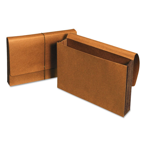 Universal Extra Wide Expanding Wallets, 5.25" Expansion, 1 Section, Elastic Cord Closure, Legal Size, Redrope