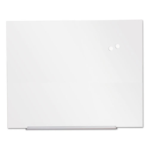 Universal Frameless Magnetic Glass Marker Board, 48 x 36, White Surface