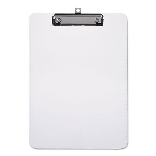 Universal Plastic Clipboard with Low Profile Clip, 0.5" Clip Capacity, Holds 8.5 x 11 Sheets, Clear