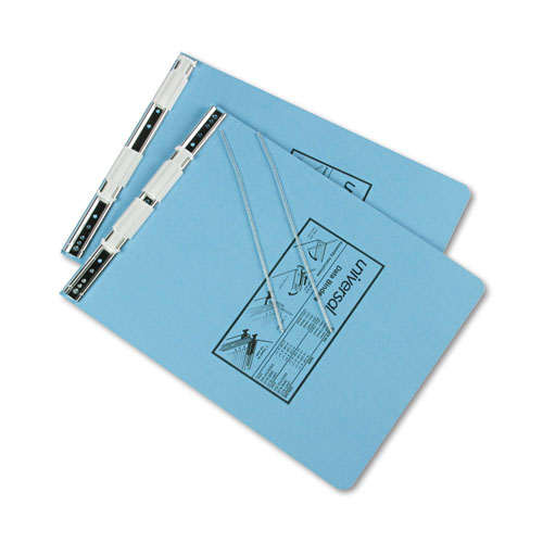 Universal Pressboard Hanging Binder, 2 Posts, 6" Capacity, 9.5 x 11, Light Blue