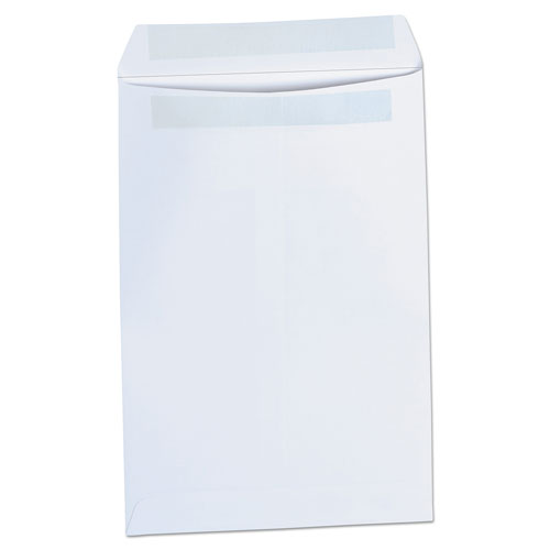 Universal Self-Stick Open End Catalog Envelope, #1, Square Flap, Self-Adhesive Closure, 6 x 9, White, 100/Box