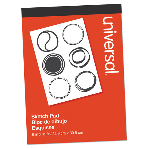 Universal Sketch Pad, 160 lb, 9 x 12, White, 70 Sheets
