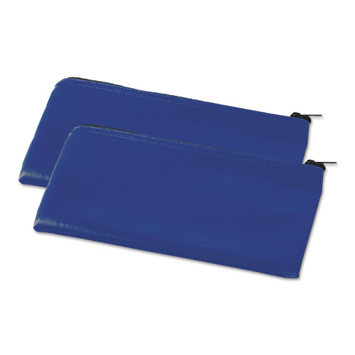 Universal Zippered Wallets/Cases, Leatherette PU, 11 x 6, Blue, 2/Pack