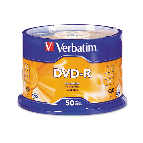 Verbatim 50 x DVD-R - 4.7 GB 16X - Spindle - Storage Media