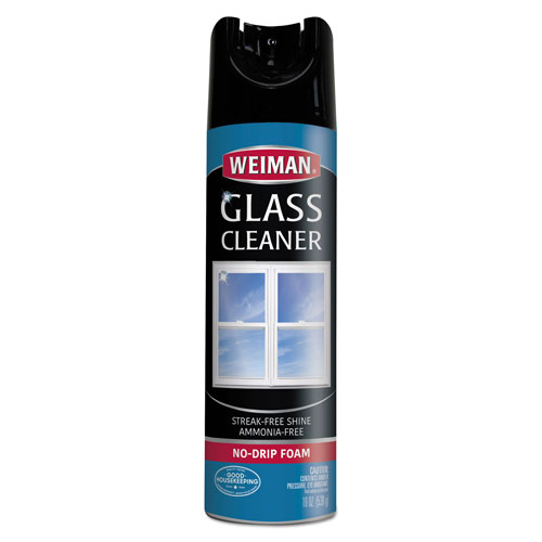 Weiman Products Foaming Glass Cleaner, 19 oz Aerosol Can