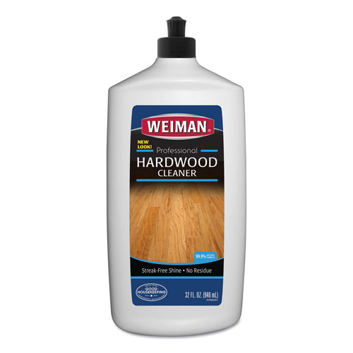 Weiman Products Hardwood Floor Cleaner, 32 oz Squeeze Bottle, 6/Carton