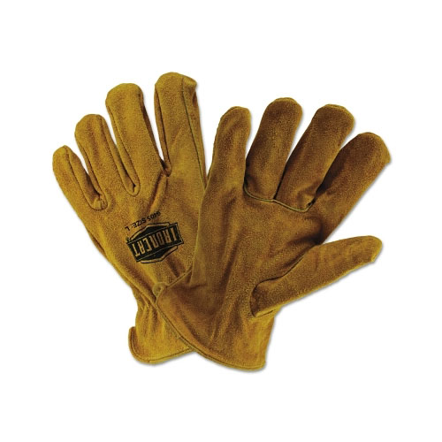 West Chester Ironcat Driver Gloves, Cowhide Leather, 3X-Large, Bourbon
