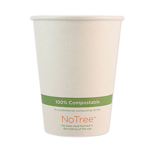 World Centric NoTree Paper Hot Cups, 12 oz, Natural, 1,000/Carton