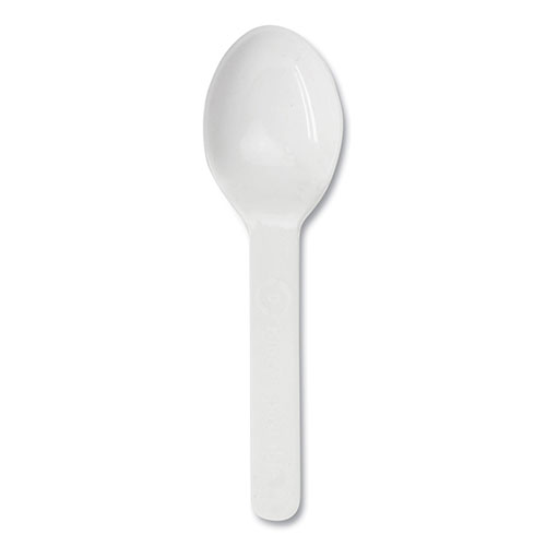 World Centric PLA Compostable Cutlery, Tasting Spoon, White, 3,000/Carton