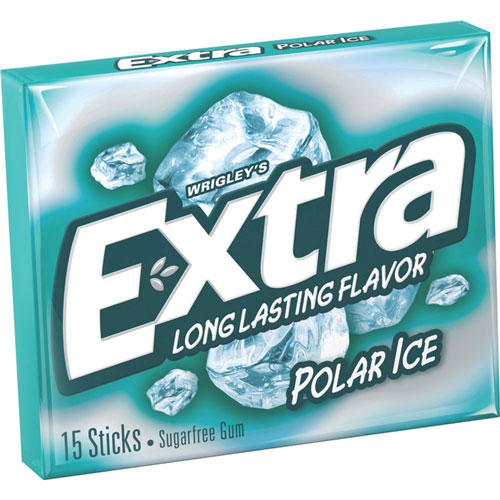 Wrigley's® Gum, Polar Ice, 15 Stick, 3/5"x2-3/5"x3" , 10/BX, Multi