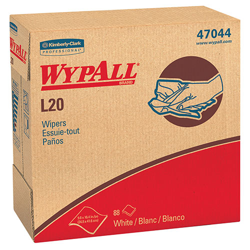 WypAll® Kimtowel Cleaning Wipes, White, 10 Packs of 80