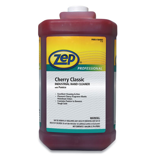 Zep Commercial® Cherry Industrial Hand Cleaner with Abrasive, Cherry, 1 gal Bottle, 4/Carton