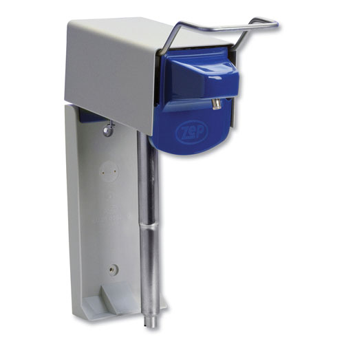 Zep Commercial® Heavy Duty Hand Care Wall Mount System, 1 gal, 5" x 4" x 14", Silver/Blue