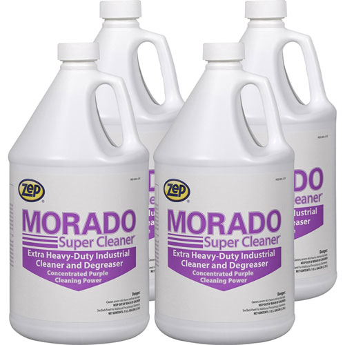 Zep Commercial® Morado Super Cleaner, Concentrate Liquid, 128 fl oz (4 quart), 4/Carton, Purple, Clear