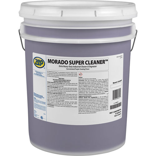 Zep Commercial® Morado Super Cleaner, Concentrate Liquid, 640 fl oz (20 quart), Purple, Clear