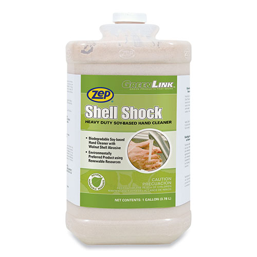 Zep Commercial® Shell Shock Heavy Duty Soy-Based Hand Cleaner, Cinnamon, 1 gal Bottle, 4/Carton