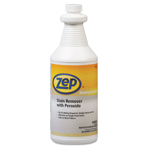 Zep Commercial® Stain Remover with Peroxide, Quart Bottle, 6/Carton