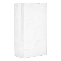 GEN #12 Paper Grocery Bag, 40lb White, Standard 7 1/16 x 4 1/2 x 13 3/4, 500 bags (010144)