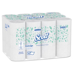 Scott® Essential Coreless SRB Bathroom Tissue, Septic Safe, 2-Ply, White, 1000 Sheets/Roll, 36 Rolls/Carton