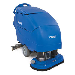 Clarke FOCUS® II Disc 28 Mid-size Autoscrubber, 312 Ah Maint-free (AGM) Batteries, Onboard Charger, Pad Holder