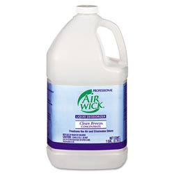 Air Wick Liquid Deodorizer, Clean Breeze, 1 gal, Concentrate, 4/Carton