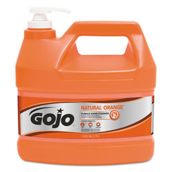 Gojo NATUAL ORANGE Pumice Hand Cleaner, Citrus, 1 gal Pump Bottle, 4/Carton (095504GOJ)