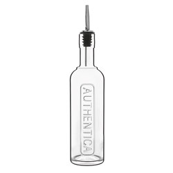 Bauscher Hepp Luigi Bormioli Optima 17 oz Authentica Bottle with Silicone / Stainless Steel Pourer