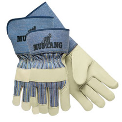 Memphis Glove Mustang Grain Leather Palm Gloves w/2-