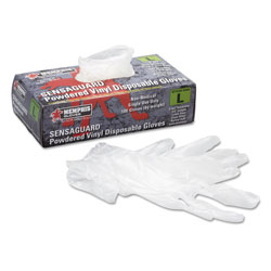 MCR Safety Disposable Vinyl Gloves, Large, 5 mil, Industrial-Grade