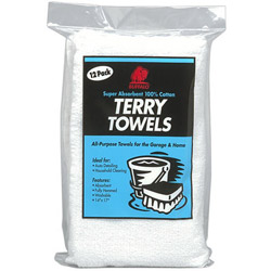 Buffalo Industries Washed Terry Towels, 14" x 17"