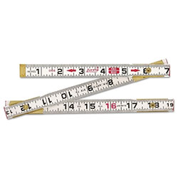 Apex Red End Rulers, 6 ft, Wood, Inch/Metric, 2 Scales