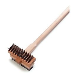Carlisle Foodservice Products Double Head Grill Scrub Brush with Handle