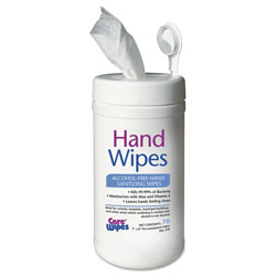 2XL Alcohol Free Hand Sanitizing Wipes, 7 x 8, White