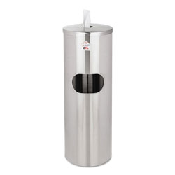 2XL Standing Stainless Wipes Dispener, Cylindrical, 5gal, Stainless Steel (TXLL65)