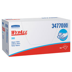WypAll® General Clean X60 Cloths, 1/4 Fold, 11 x 23, White, 100/Box, 9 Boxes/Carton