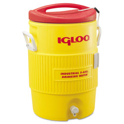 Igloo Industrial Water Cooler, 5 gal, Yellow/Red