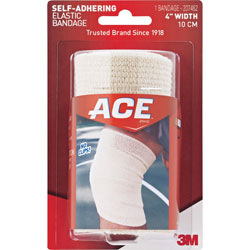 3M Athletic Support Wrap, 4 in W, Self-Adhering, Tan