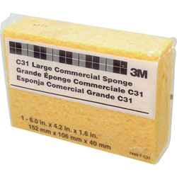 3M Commercial Sponge, 6 in x 4-1/4 in x 1-5/8 in, 24/CT, Beige
