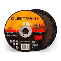 3M Cubitron™ II Depressed Center Grinding Wheel, Precision Shaped Ceramic, 5 in dia, 7/8 in Arbor, 36 grit